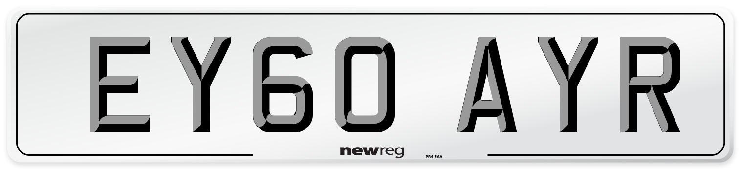 EY60 AYR Number Plate from New Reg